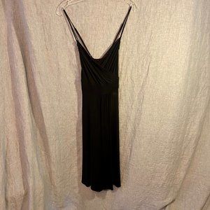 Theory Sexy Black V Neck Crisscross  Strappy Dress Size Medium